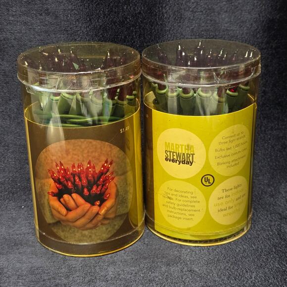 Martha Stewart Red Valentines Day Holiday Lights Home Decor 2x 12.6' - Picture 4 of 7